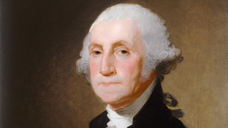 Face of George Washington from a painting